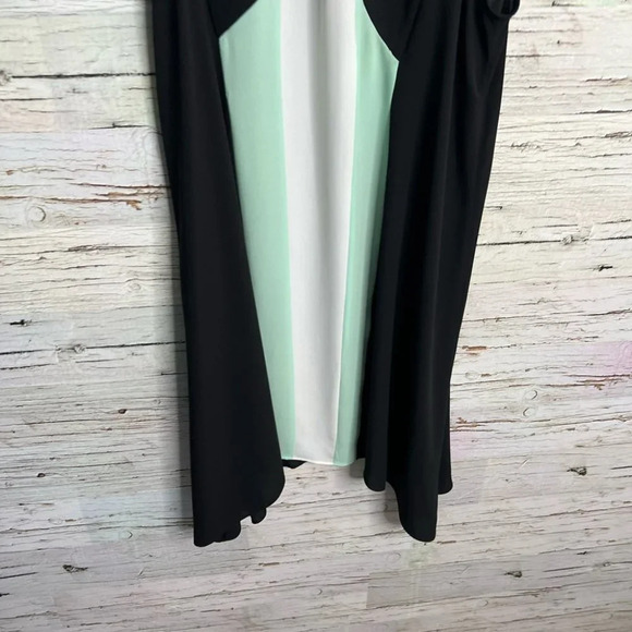 BCBGMaxazria Chantel Crossover Dress Size small black green white - Picture 2 of 9